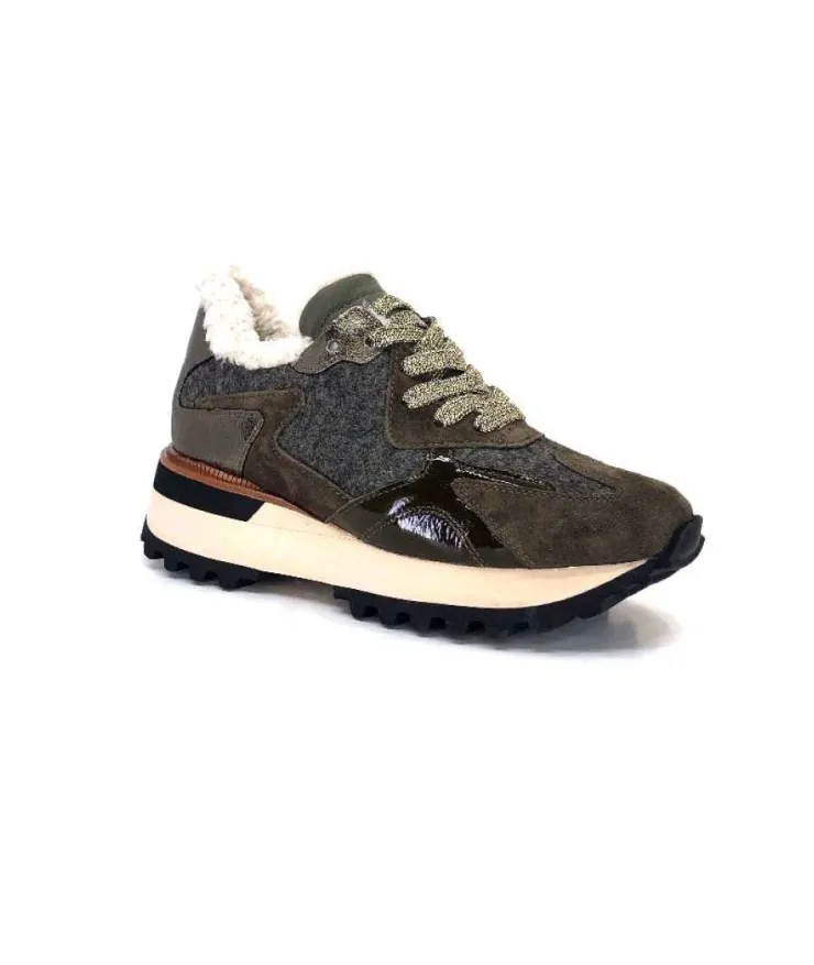 Alpe 2145 Cuir Kaki*Femme Baskets