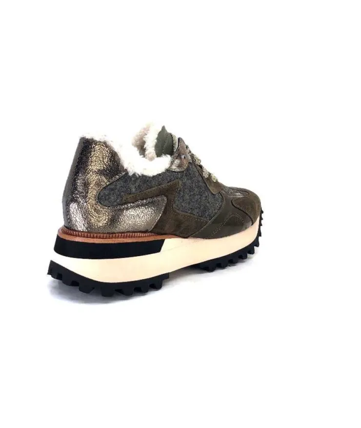 Alpe 2145 Cuir Kaki*Femme Baskets