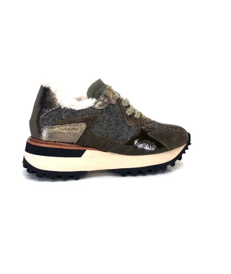 Alpe 2145 Cuir Kaki*Femme Baskets