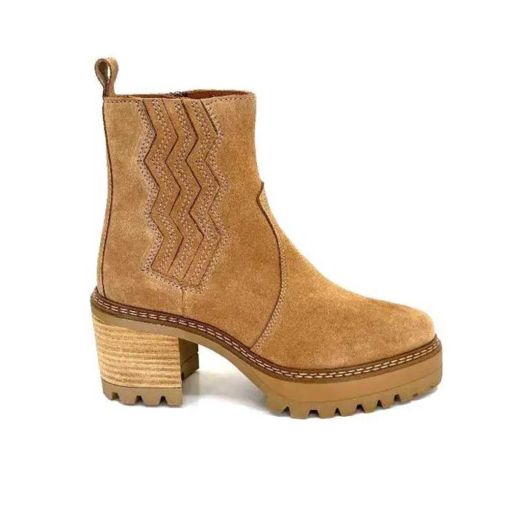 Alpe s 27161160 Daim Camel*Femme Bottines