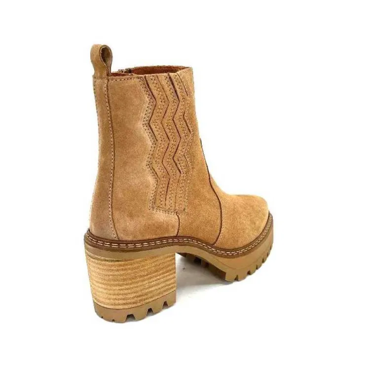 Alpe s 27161160 Daim Camel*Femme Bottines