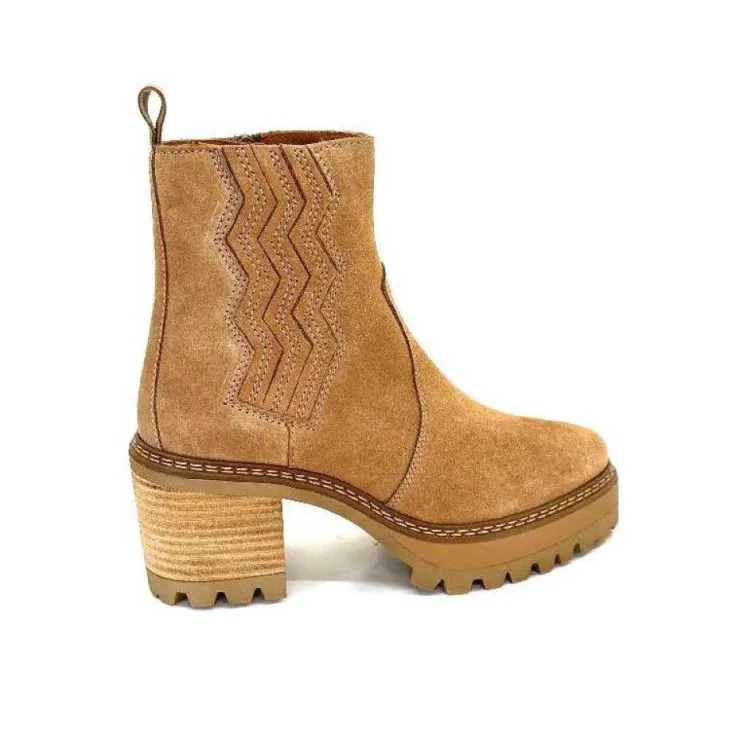 Alpe s 27161160 Daim Camel*Femme Bottines