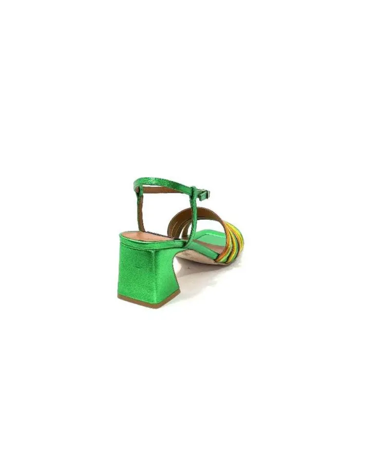 angel alarcon 23042 Cuir Metal Vert*Femme Sandales