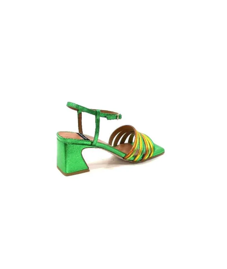 angel alarcon 23042 Cuir Metal Vert*Femme Sandales