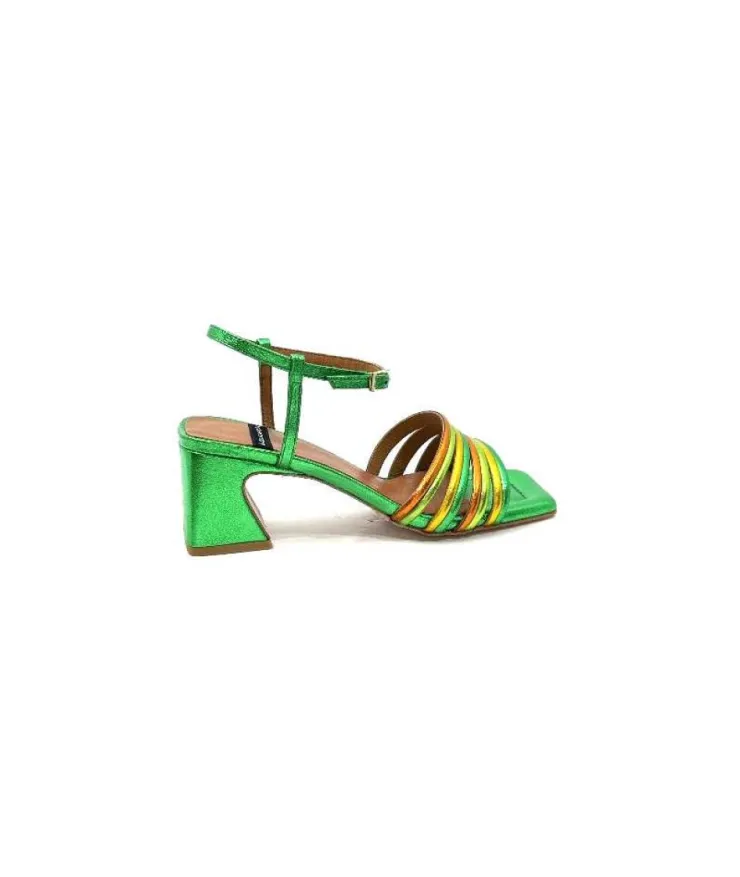 angel alarcon 23042 Cuir Metal Vert*Femme Sandales