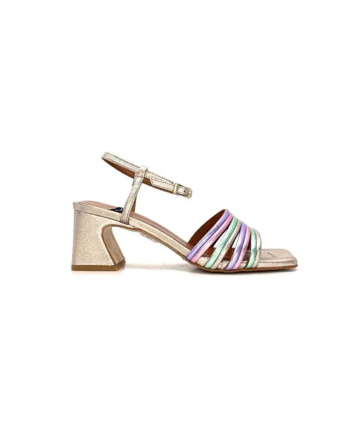 angel alarcon 23042 Cuir Metal Champagne*Femme Sandales