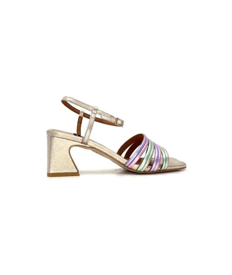 angel alarcon 23042 Cuir Metal Champagne*Femme Sandales