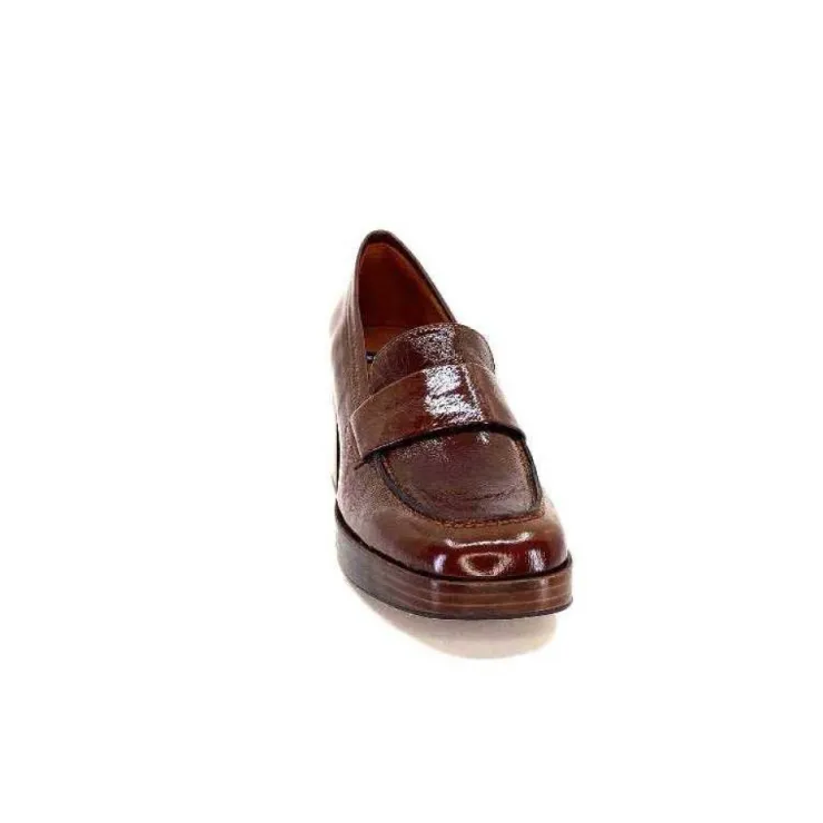 angel alarcon 23524 Cuir Vernis Whisky*Femme Mocassins