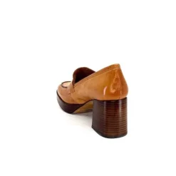 angel alarcon 23524 Cuir Vernis Castagna*Femme Mocassins