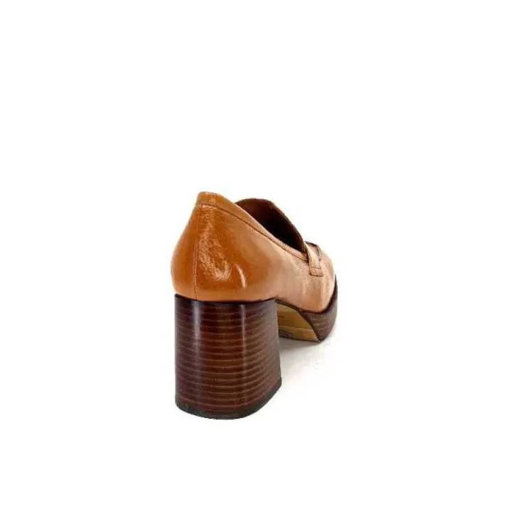 angel alarcon 23524 Cuir Vernis Castagna*Femme Mocassins