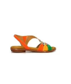 Audley 22300 Daim Textile Multicolore*Femme Sandales