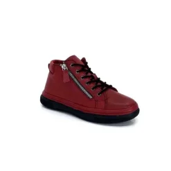 Ivoire0401a Baskets Ivoire 500-358 Cuir Bordeaux*Femme Baskets