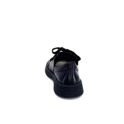 Ivoire0401a Baskets Ivoire 500-952 Cuir Noir*Femme Baskets