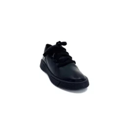 Ivoire0401a Baskets Ivoire 500-952 Cuir Noir*Femme Baskets