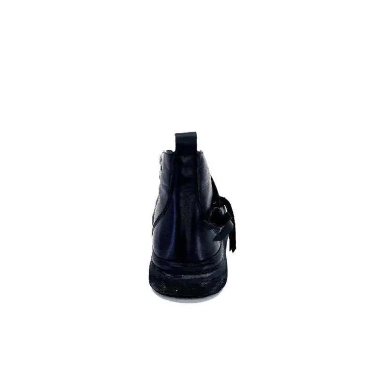 Ivoire0401a Baskets Ivoire 500-350 Cuir Noir*Femme Baskets