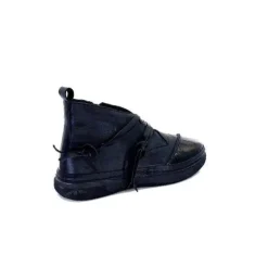 Ivoire0401a Baskets Ivoire 500-350 Cuir Noir*Femme Baskets