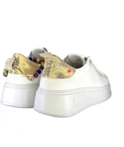 GioPiu Baskets Plateforme Pia46 Cuir Blanc*Femme Baskets