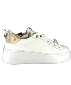 GioPiu Baskets Plateforme Pia46 Cuir Blanc*Femme Baskets