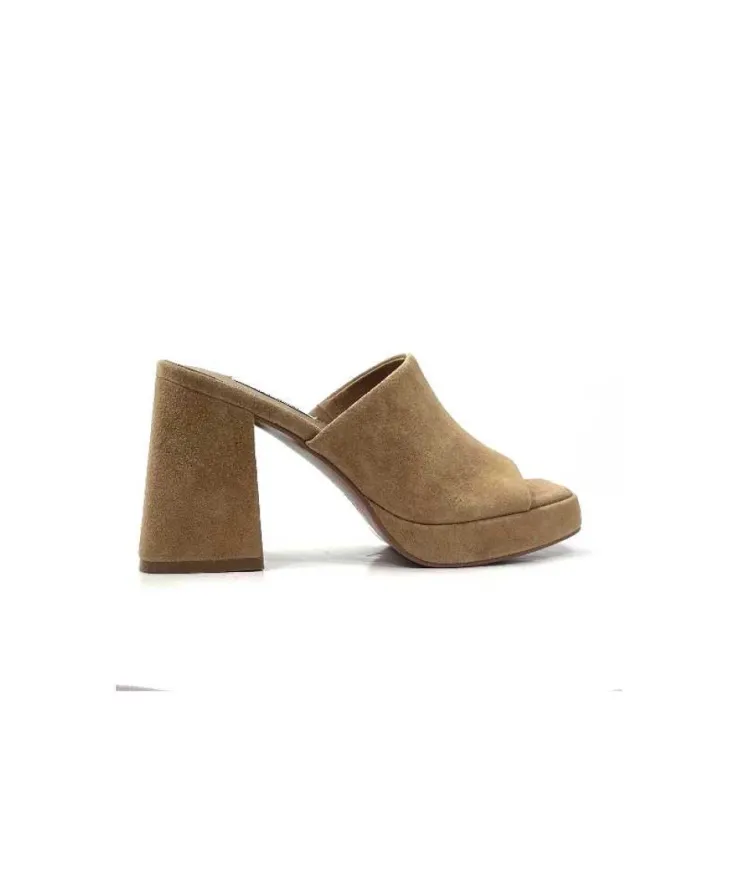 bibi lou 621 Daim Camel*Femme Mules
