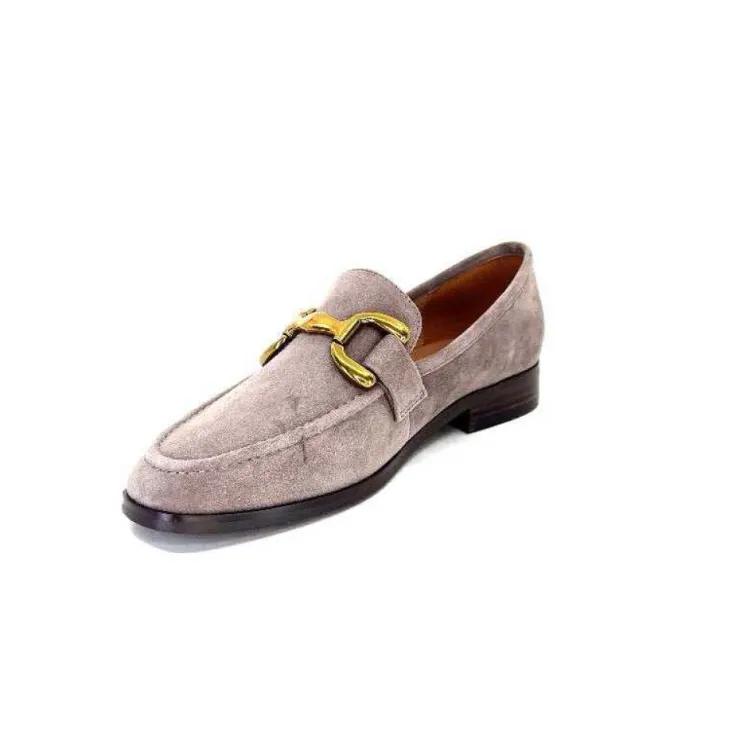 bibi lou 572 Daim Gris*Femme Mocassins