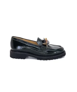Brunate 11771 Cuir Vernis Vert*Femme Mocassins