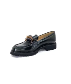 Brunate 11771 Cuir Vernis Vert*Femme Mocassins