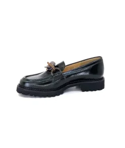 Brunate 11771 Cuir Vernis Vert*Femme Mocassins