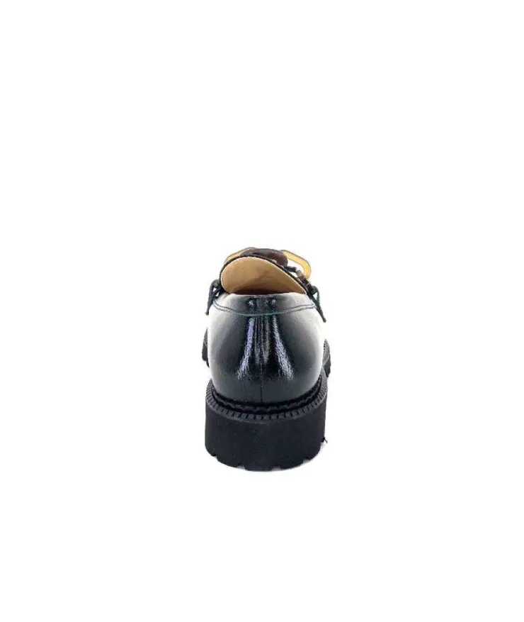 Brunate 11771 Cuir Vernis Vert*Femme Mocassins