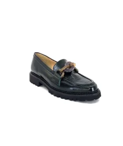 Brunate 11771 Cuir Vernis Vert*Femme Mocassins