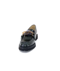 Brunate 11771 Cuir Vernis Vert*Femme Mocassins