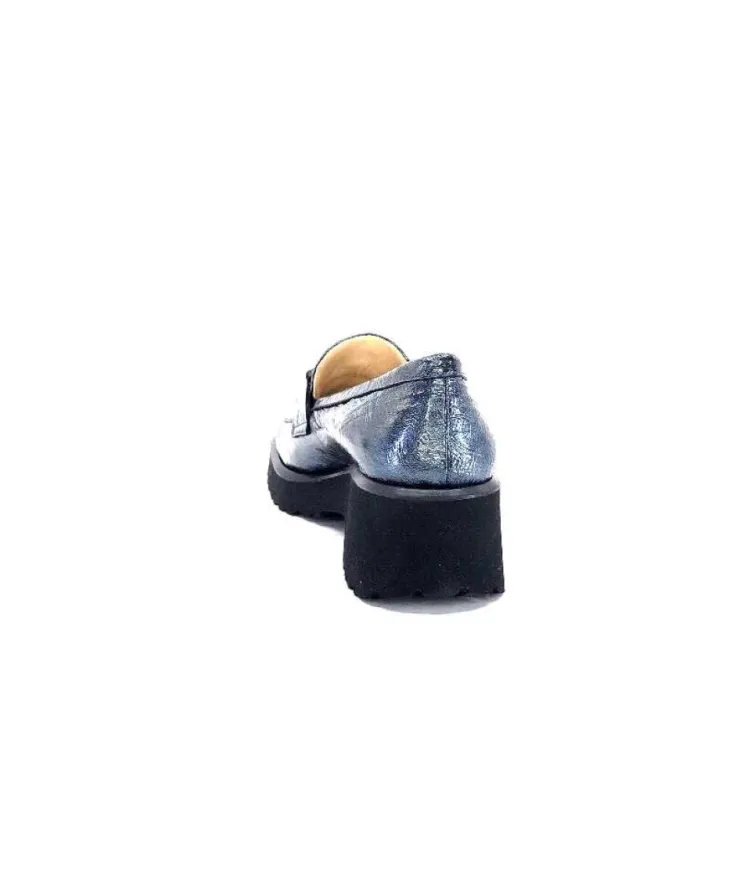Brunate 32077 Turium Cuir Vernis Gris*Femme Mocassins