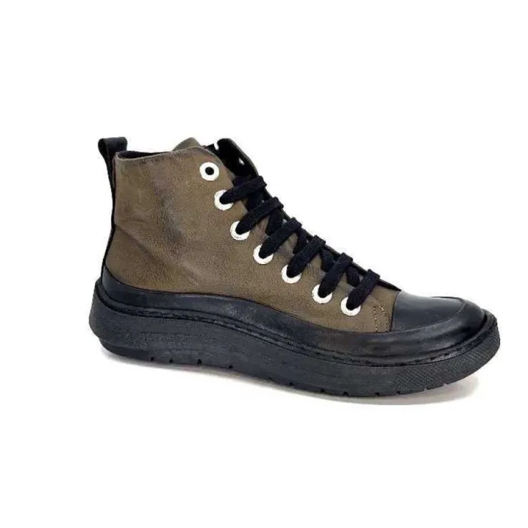 Chacal 6555 Cuir Kaki*Femme Baskets