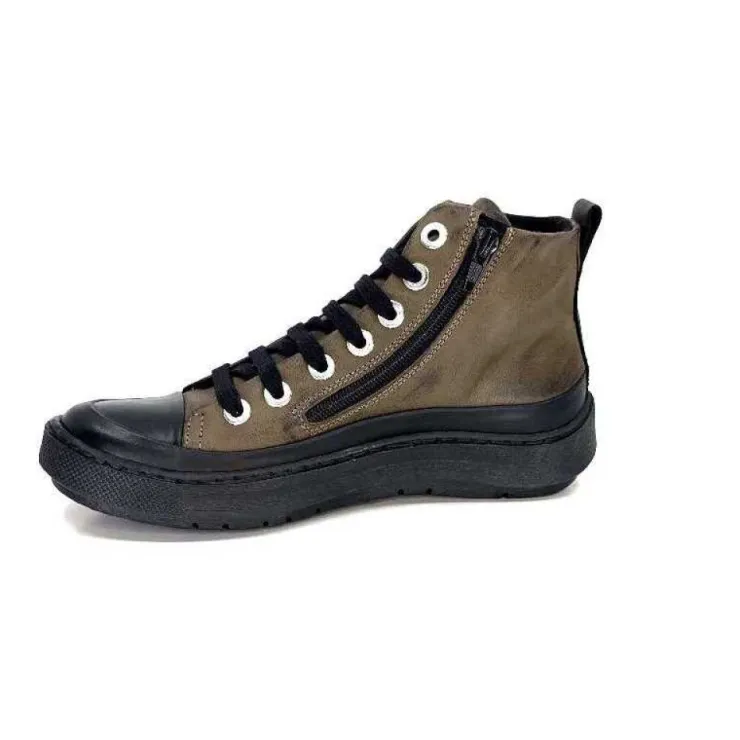 Chacal 6555 Cuir Kaki*Femme Baskets