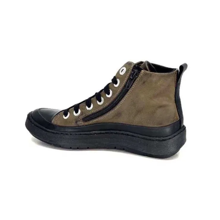 Chacal 6555 Cuir Kaki*Femme Baskets