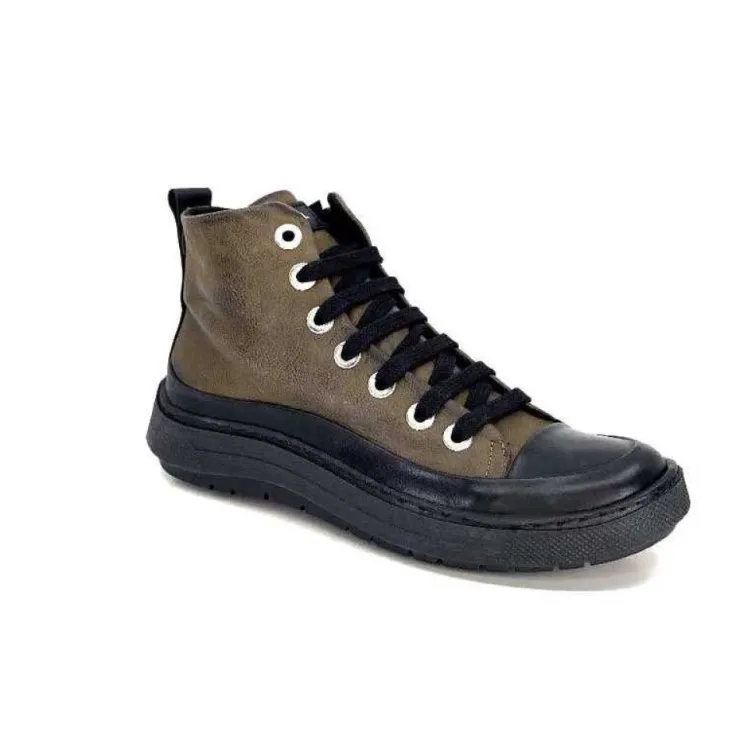 Chacal 6555 Cuir Kaki*Femme Baskets