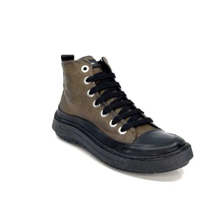 Chacal 6555 Cuir Kaki*Femme Baskets