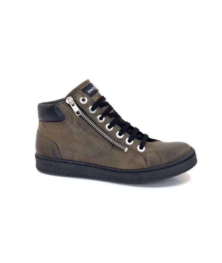 Chacal 6147 Cuir Kaki*Femme Baskets