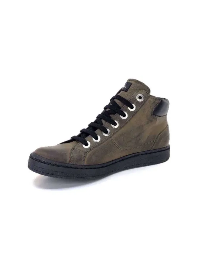Chacal 6147 Cuir Kaki*Femme Baskets
