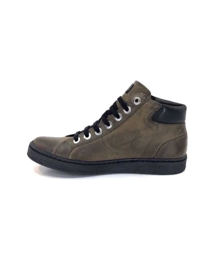 Chacal 6147 Cuir Kaki*Femme Baskets