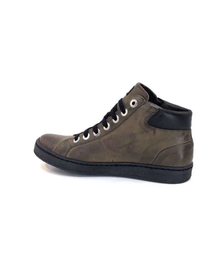 Chacal 6147 Cuir Kaki*Femme Baskets