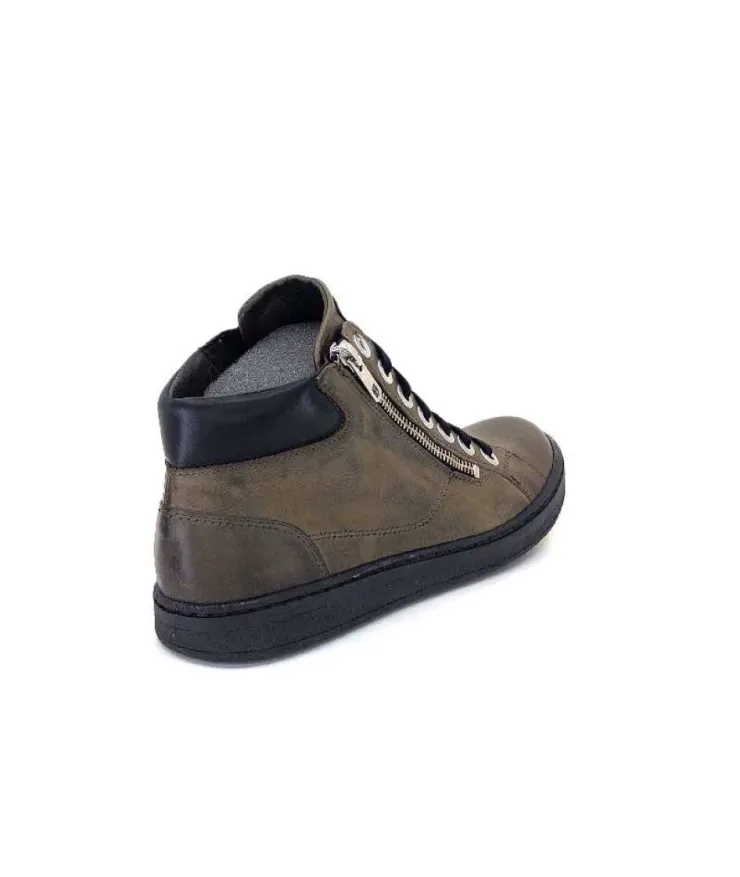 Chacal 6147 Cuir Kaki*Femme Baskets
