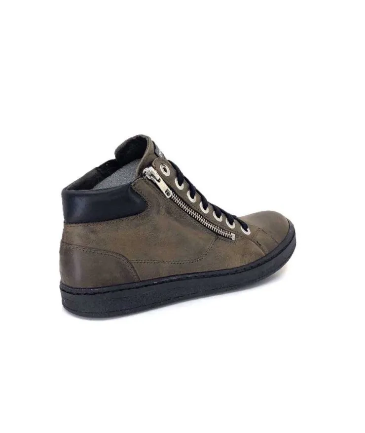 Chacal 6147 Cuir Kaki*Femme Baskets