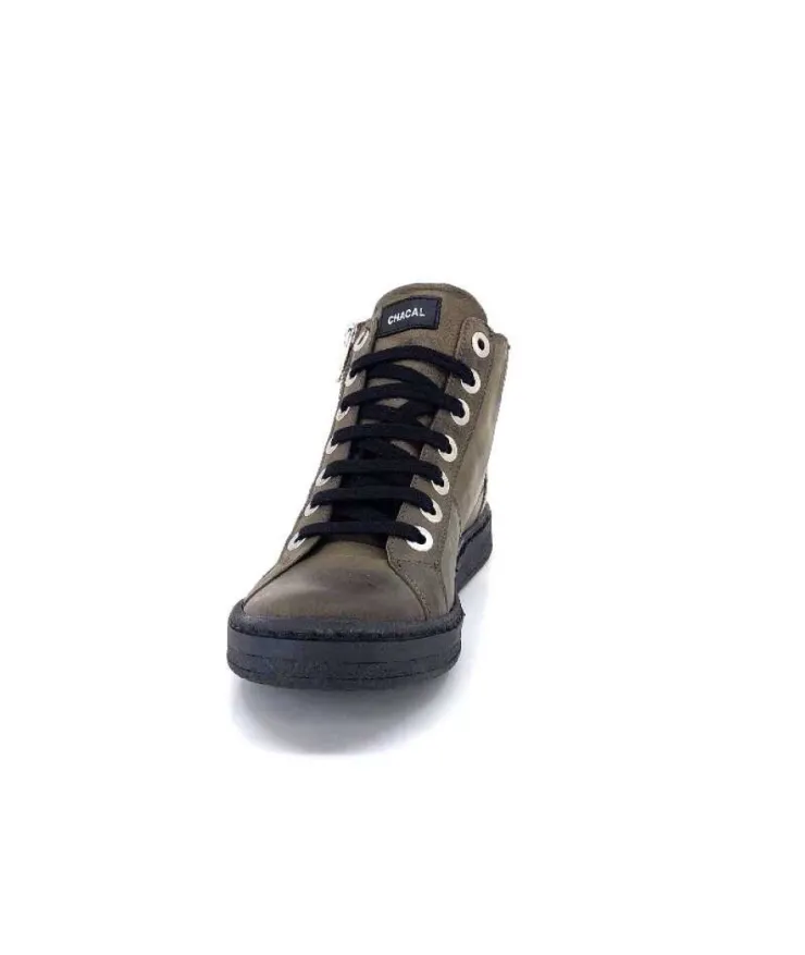 Chacal 6147 Cuir Kaki*Femme Baskets