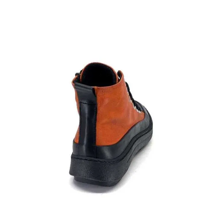 Chacal 6555 Cuir Orange*Femme Baskets