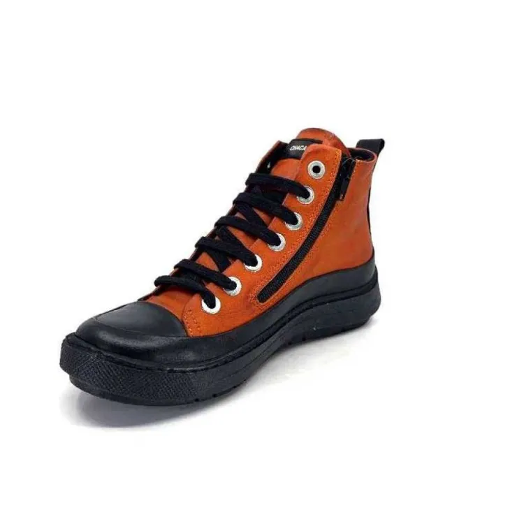 Chacal 6555 Cuir Orange*Femme Baskets
