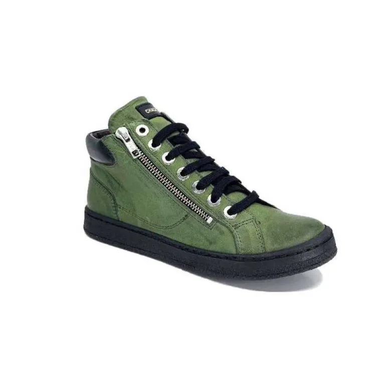 Chacal 6535 Cuir Vert*Femme Baskets