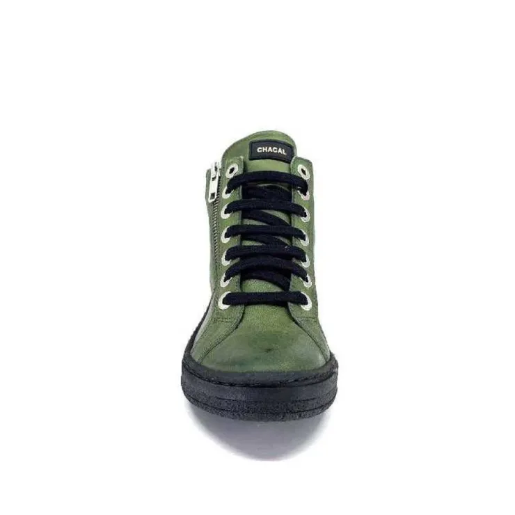 Chacal 6535 Cuir Vert*Femme Baskets