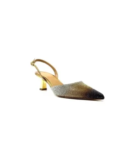 chantal 1906 Cuir Strass Or*Femme Escarpins