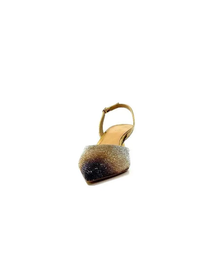chantal 1906 Cuir Strass Or*Femme Escarpins