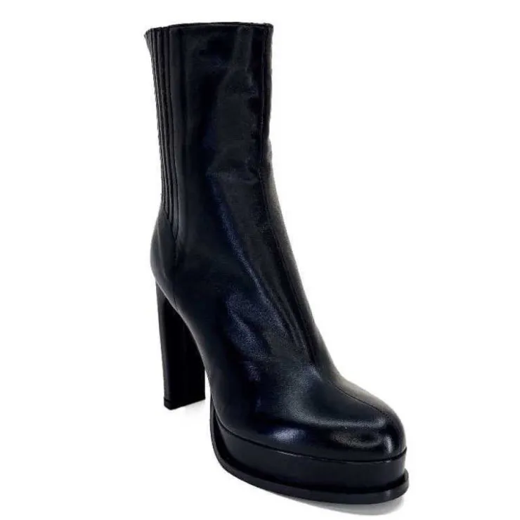 chantal 2145 F326 Cuir Noir*Femme Bottines